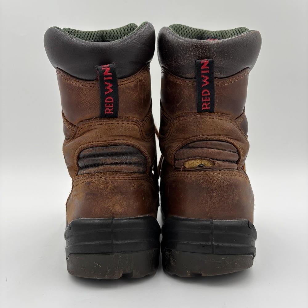 Red Wings Mens High Top Brown Leather Work SteelToe Shoes Lace Up Boots Size 8.5 - Picture 3 of 8